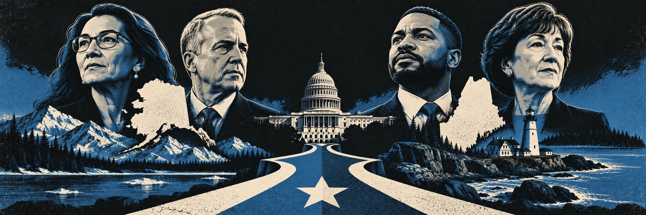 US Senate race, Alaska, Maine