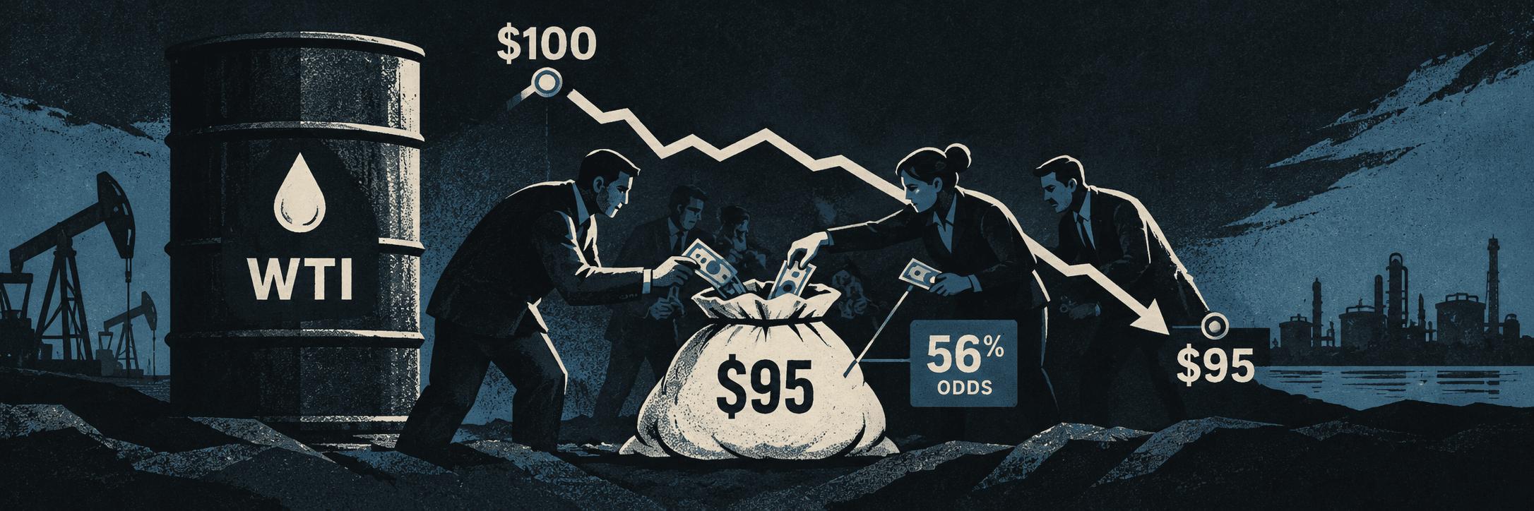 How far can the WTI crude oil fall after hitting $100?